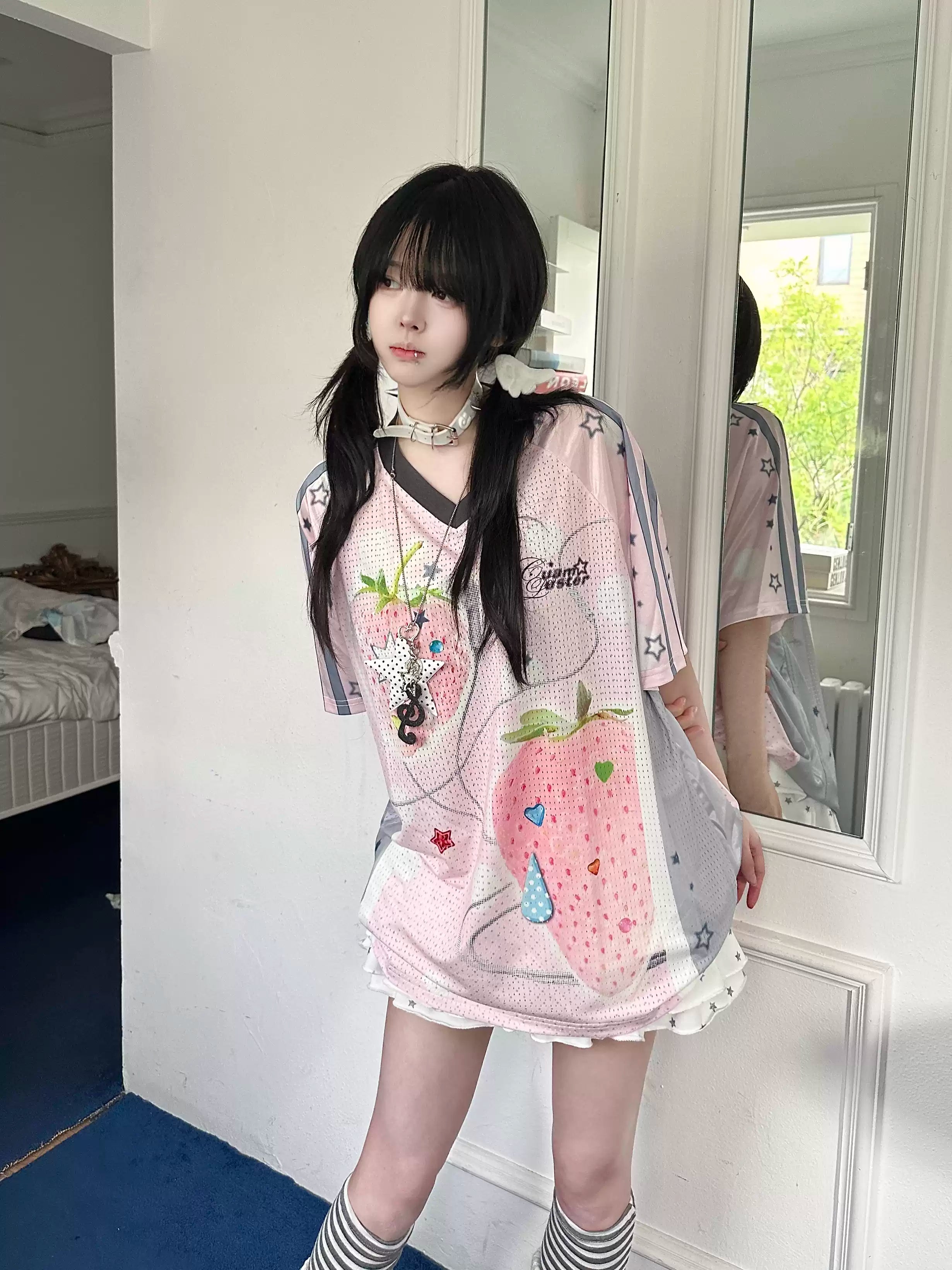 Women's Y2K Cute Graphic Vintage Jersey T-Shirt – Retro Short Sleeve Summer Designer Tee