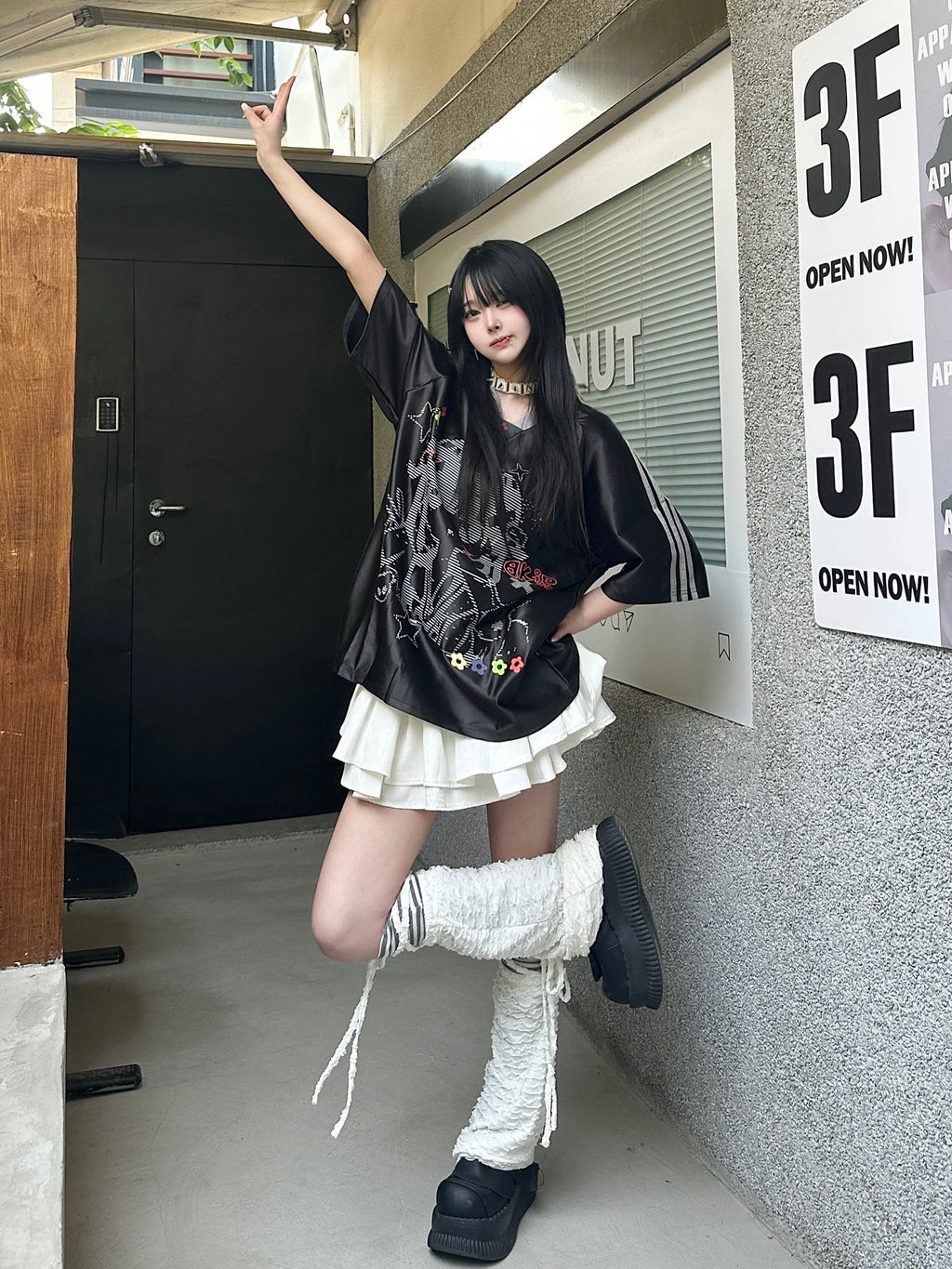 カレーレン アメカジヴィンテージ二次元Vネックユニフォーム半袖Tシャツ Y2K ユニセックス