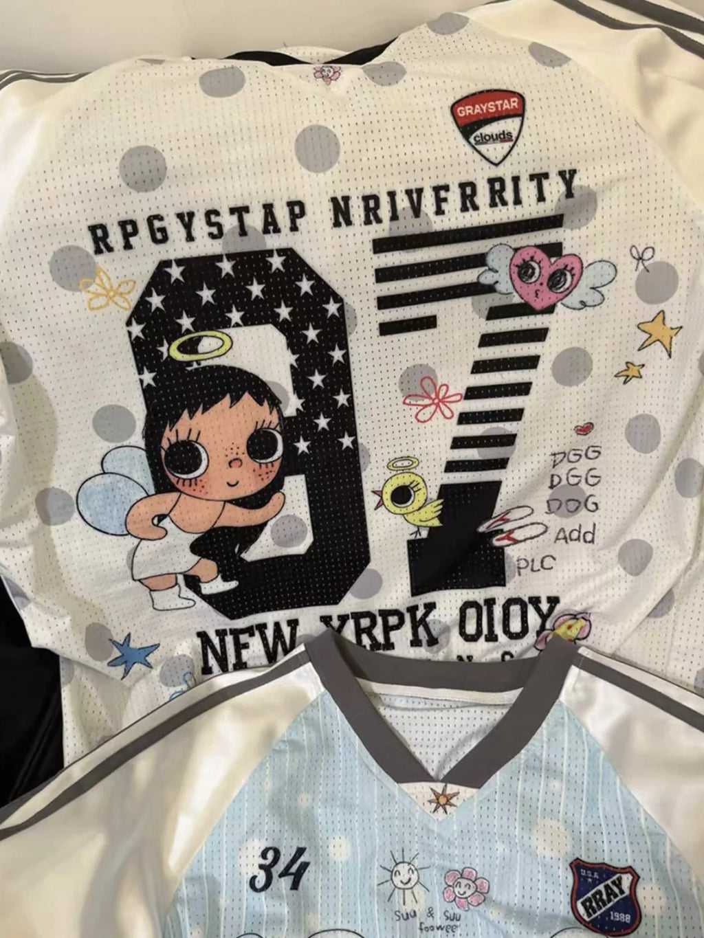 Cute Cartoon Polka Dot Print Short Sleeve Women's T-shirt Summer New Loose Thin Breathable Top Skin-friendly V-neck T-shirt