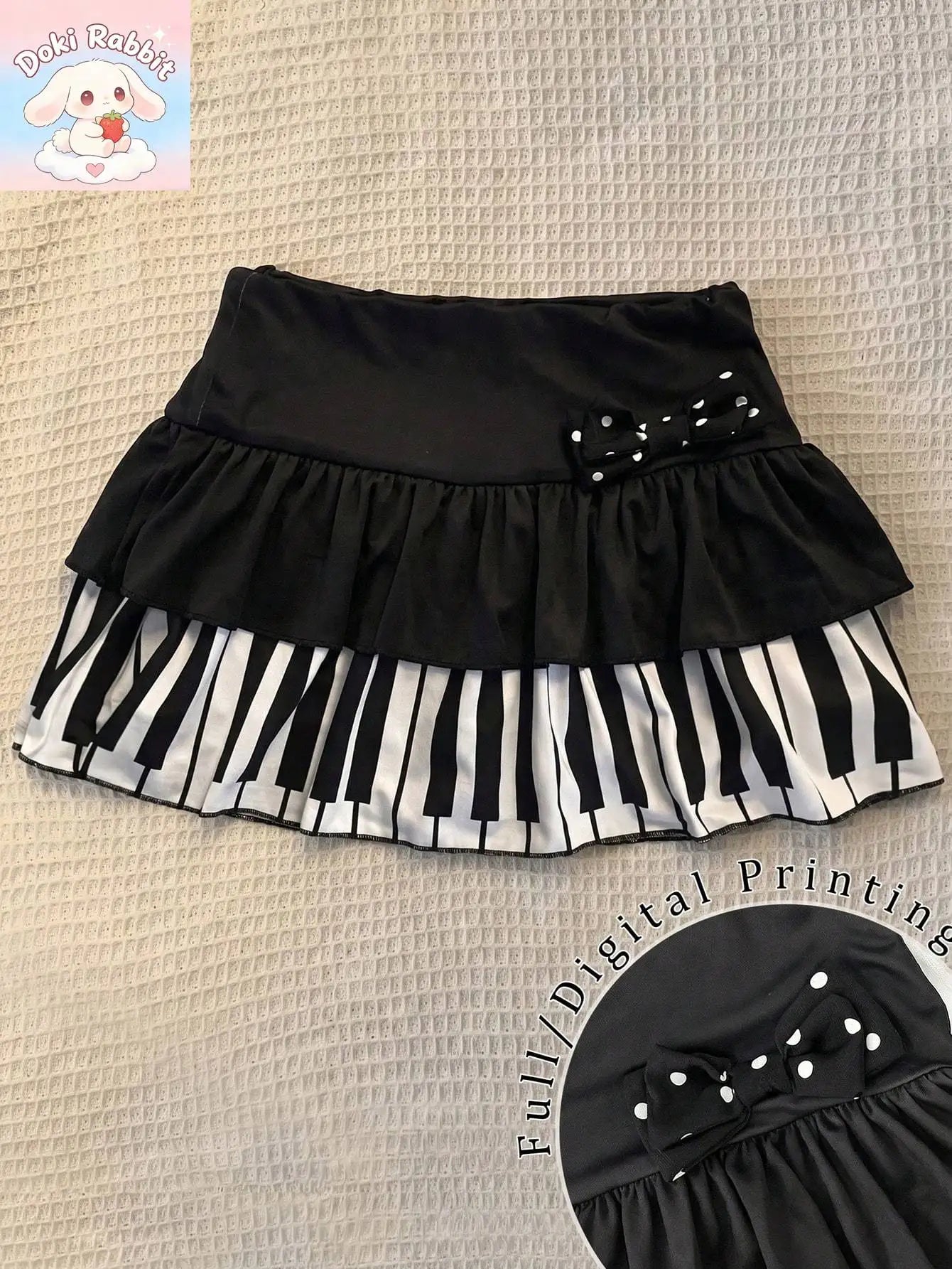 Summer Y2k Harajuku Mini Skirt Women High Waist Ruffle Trim Casual Party Music Festival Wear Korean Popular Kawaii Lolita Skirt