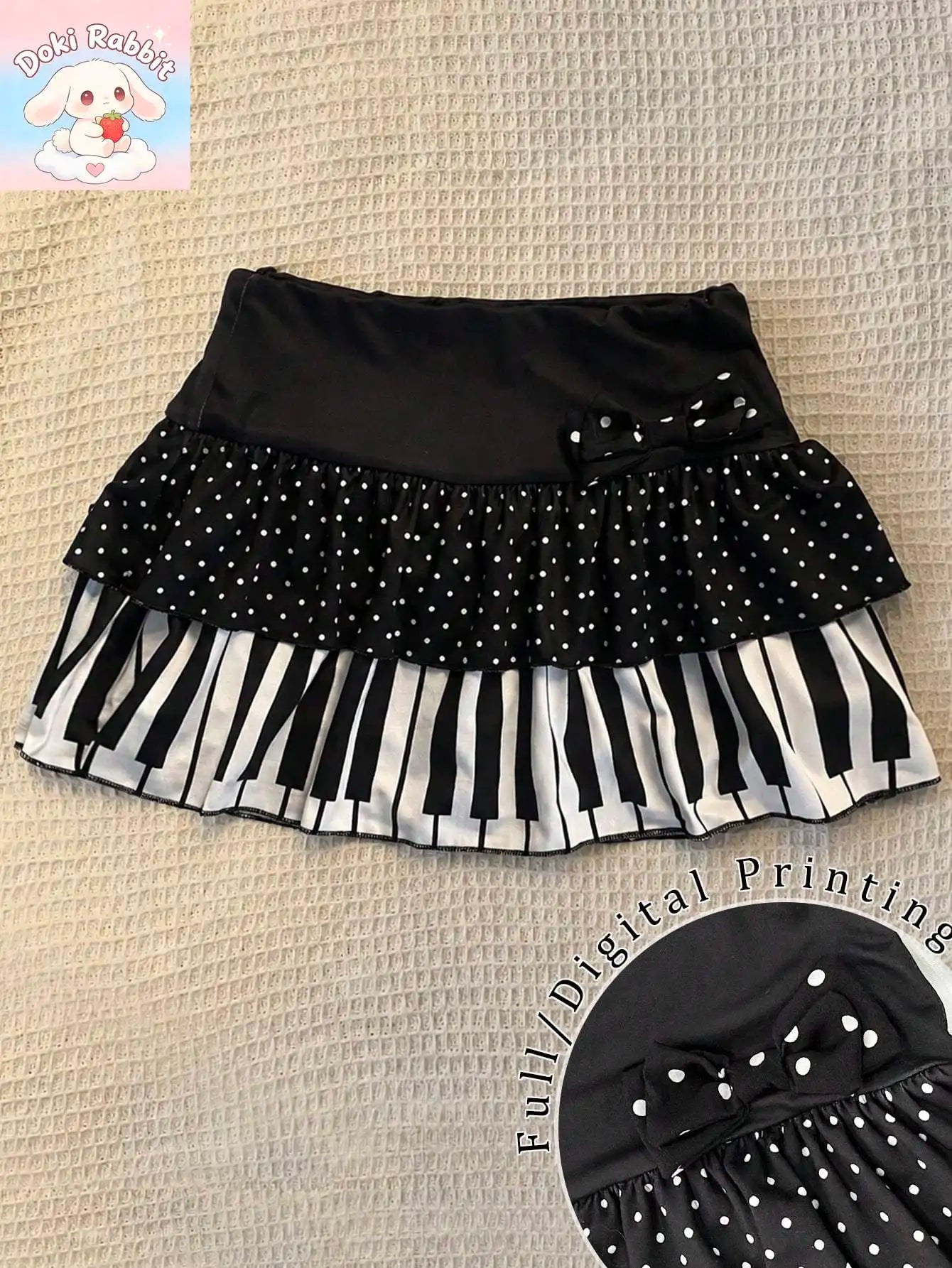 Summer Y2k Harajuku Mini Skirt Women High Waist Ruffle Trim Casual Party Music Festival Wear Korean Popular Kawaii Lolita Skirt