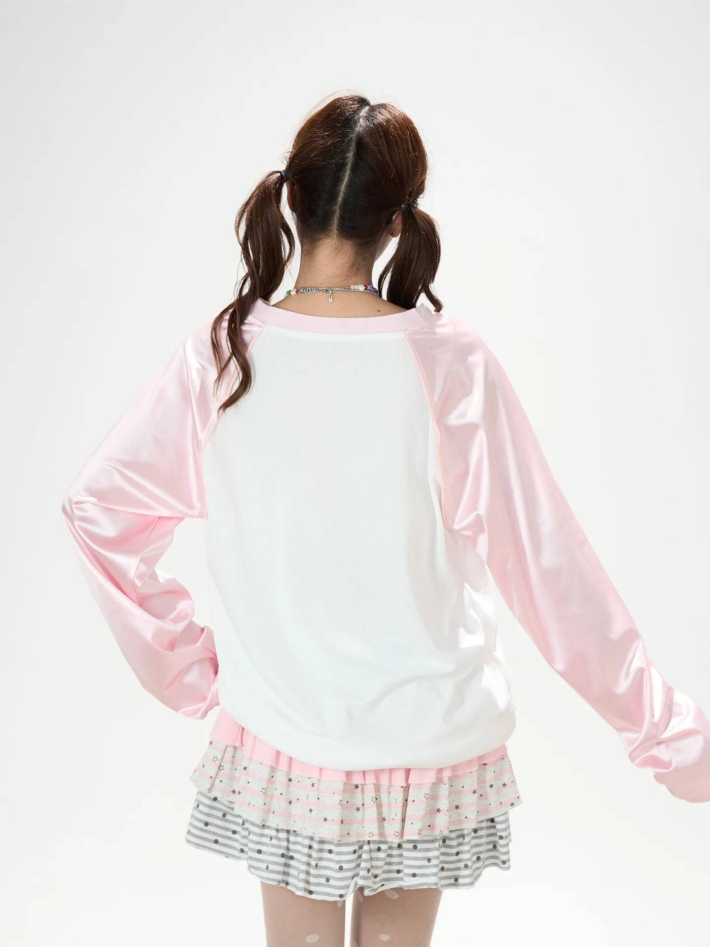 NERESUM Vintage Long Sleeve T-Shirt Women Loose Sweet Cool Girl Feel Casual Style Polyester Lyocell Fiber Breathable Short Sl...